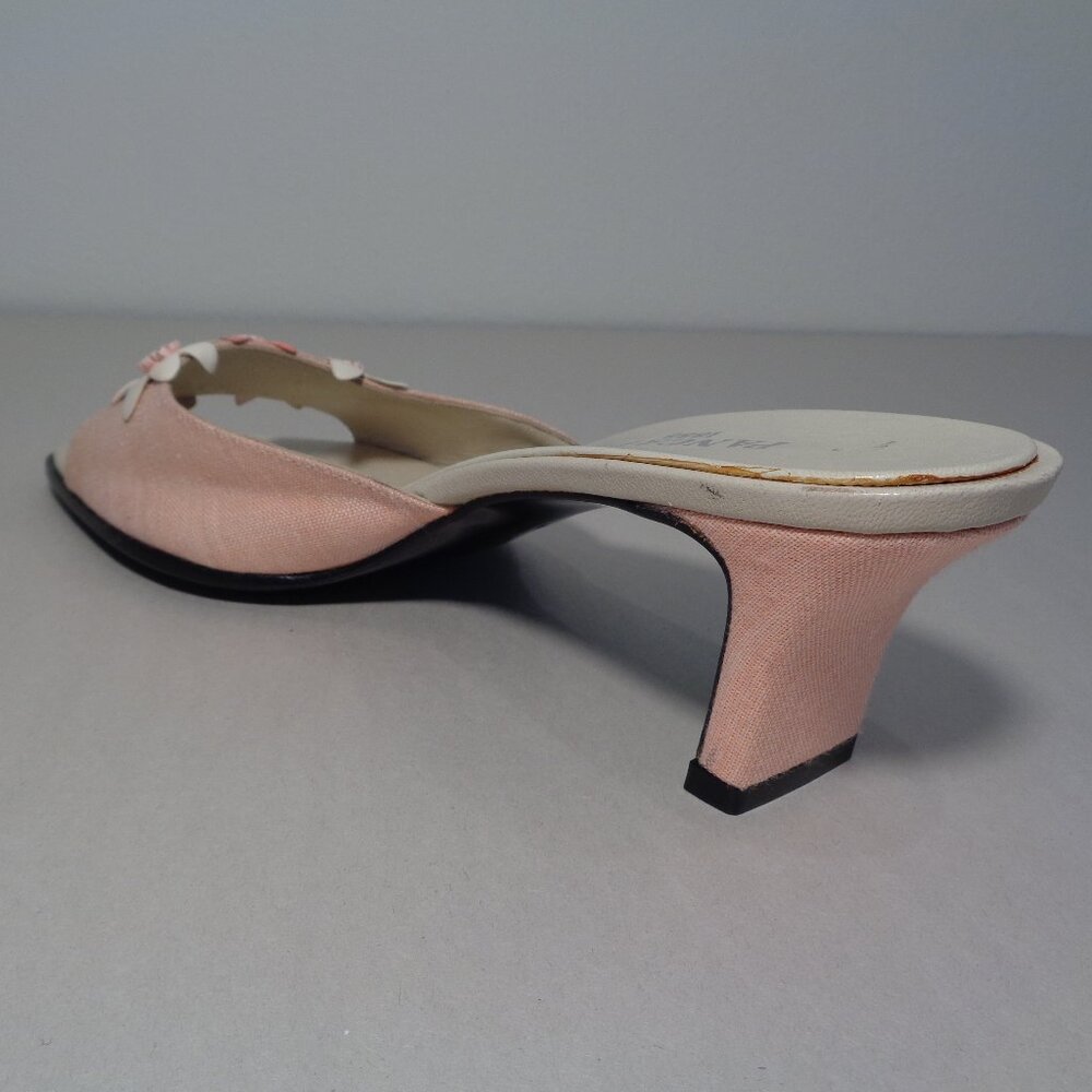 Pancaldi Size 8.5 M P3056 Coral Jeans Fabric Heeled Sandals New Women's Shoes - Picture 10 of 16